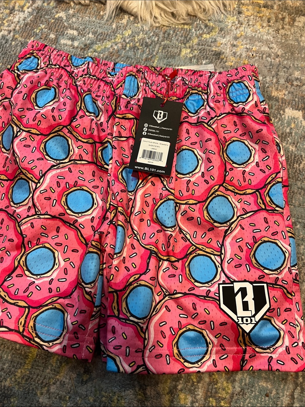 NWT Donut Print YL Shorts - BL101 - Picture 3 of 4